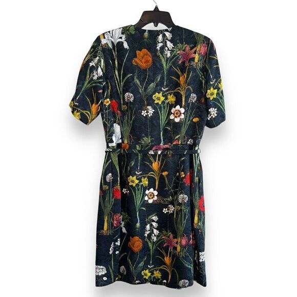 NWT Oscar De La Renta Floral Print Midi Length Dress Sz 12 - Picture 11 of 11